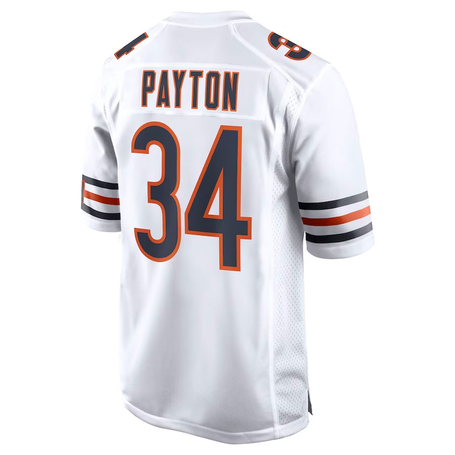 Walter-Payton-Chicago-Bears-CJP-Apparel-Retired-Player-Away-Game-Jersey---White.Back-Viwe