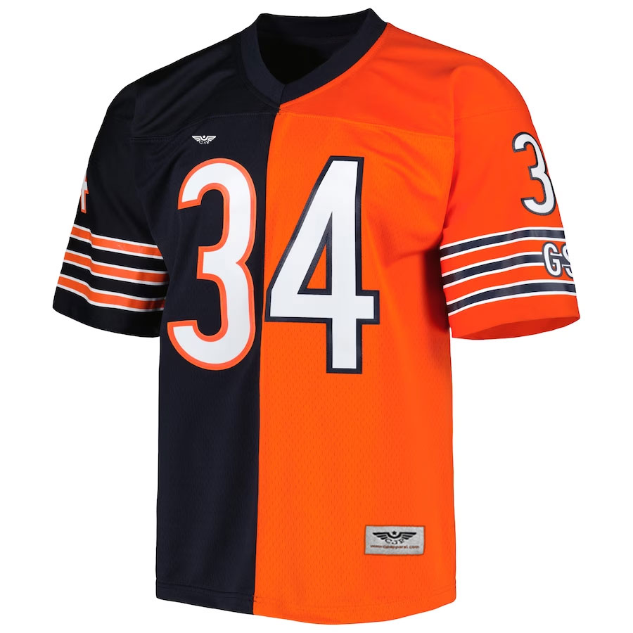 Walter-Payton-Chicago-Bears-Mitchell-&-Ness-1985-Split-Legacy-New-Jersey---NavyOrange.Furent-Viwe