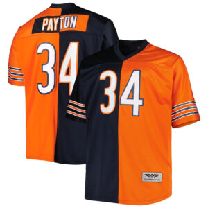 Walter Payton Chicago BearsCJP Apparel Split Legacy Retired Player  Jersey - NavyOrange