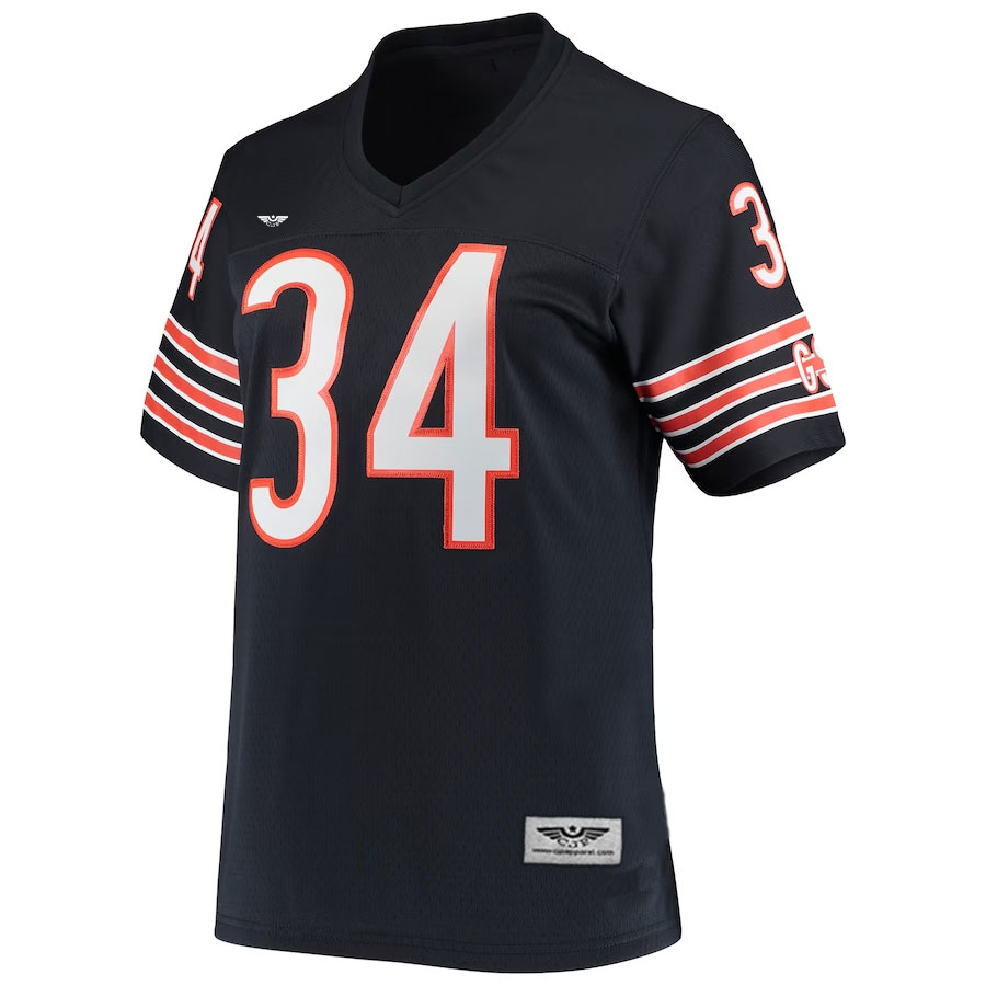 Walter-Payton-Chicago-Bears-Mitchell-&-Ness-Women's-1985-Legacy-New-Jersey---Navy.Furent-Viwe
