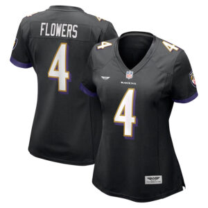 Zay Flowers Baltimore Ravens CJP Apparel Women's Team Game Jersey - Black