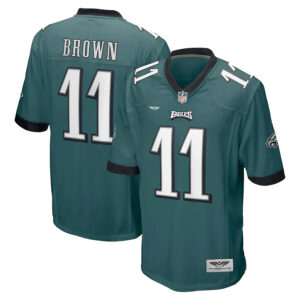 A.J. Brown Philadelphia Eagles CJP Apparel Player Game Jersey - Midnight Green