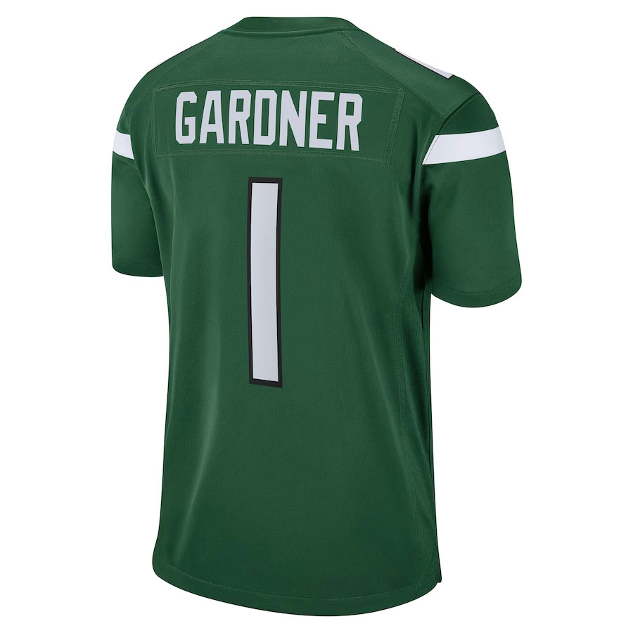 Ahmad-Sauce-Gardner-New-York-Jets-CJP-Apparel-Player-Game-Jersey---Green.Back-Viwe