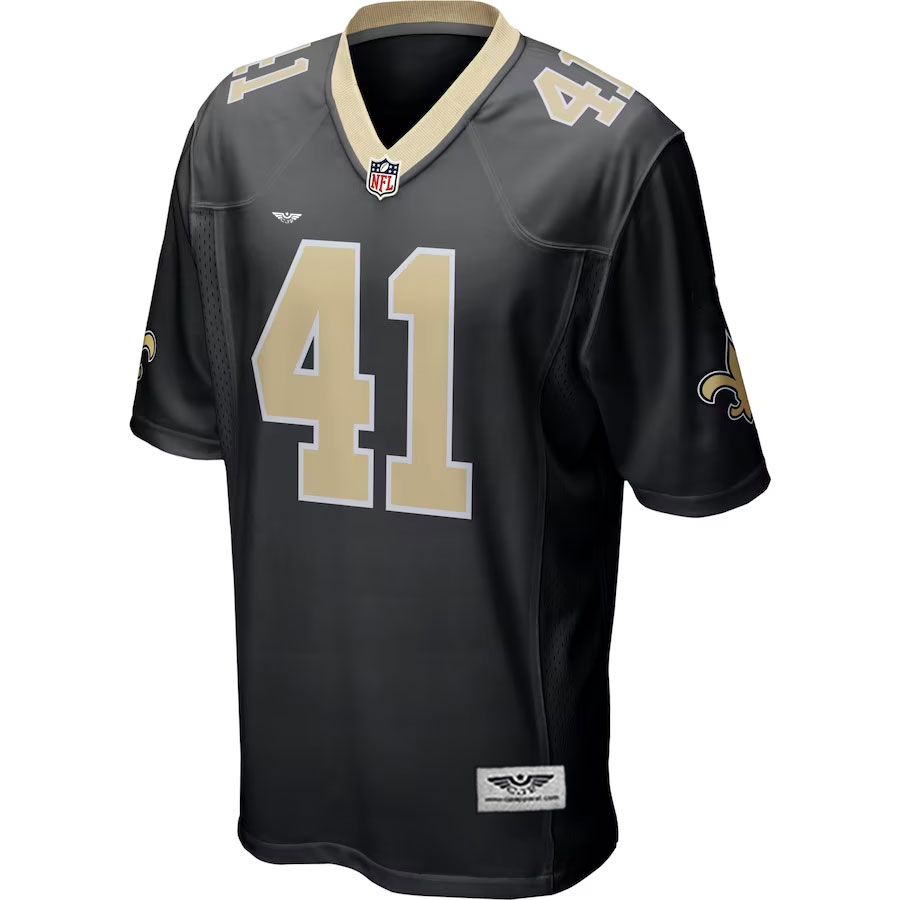 Alvin-Kamara-New-Orleans-Saints-CJP-Apparel-Game-Jersey---Black.Furent-Viwe