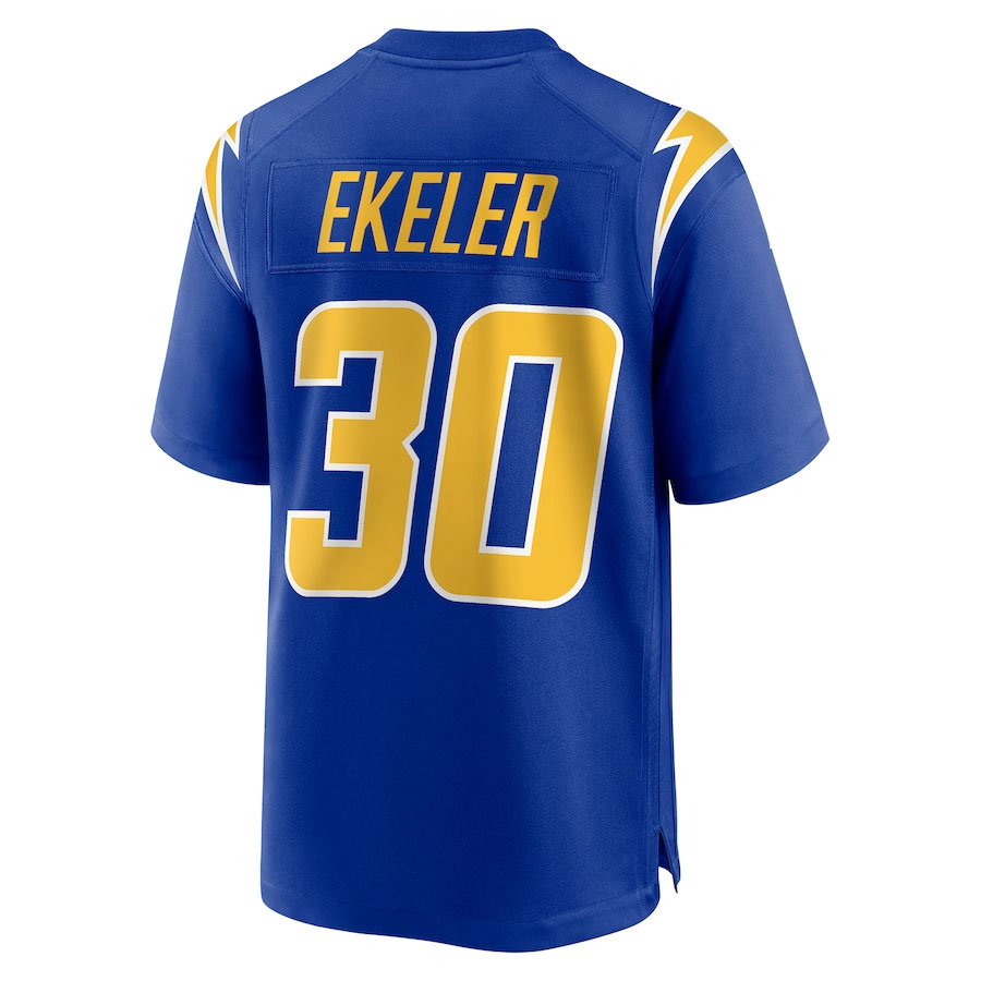 Austin-Ekeler-Los-Angeles-Chargers-CJP-Apparel-Game-Jersey---Royal.Back-Viwe