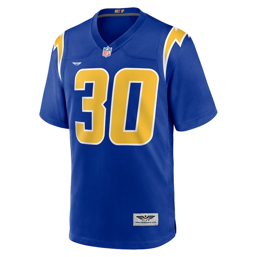 Austin-Ekeler-Los-Angeles-Chargers-CJP-Apparel-Game-Jersey---Royal.Furent-Viwe
