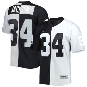 Bo Jackson Las Vegas Raiders CJP Apparel 1988 Split Legacy  Jersey - BlackSilver