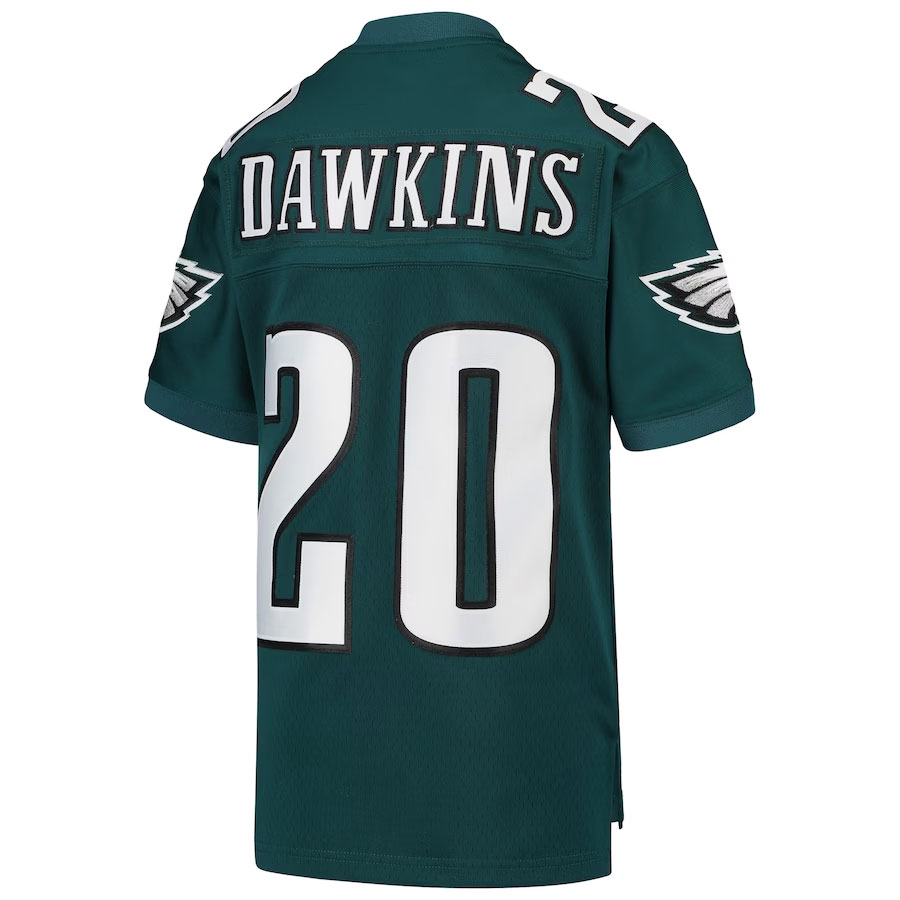 Brian-Dawkins-Philadelphia-Eagles-Mitchell-&-Ness-Youth-2004-Legacy-Retired-Player-Jersey---Midnight-Green.Back-Viwe