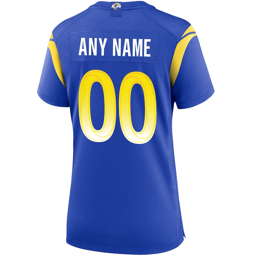 CJP-Apparel-Los-Angeles-Rams-Women's-Custom-Game-Jersey---Royal.Back-Viwe