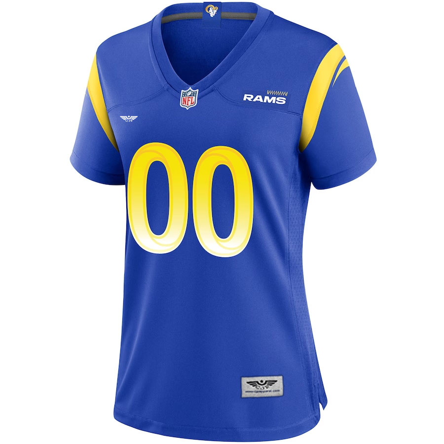 CJP-Apparel-Los-Angeles-Rams-Women's-Custom-Game-Jersey---Royal.Furent-Viwe