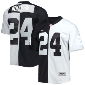 Charles Woodson Las Vegas Raiders CJP Apparel 1998 Split Legacy  Jersey - BlackSilver
