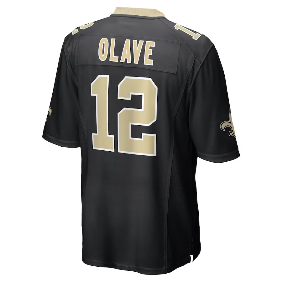 Chris-Olave-New-Orleans-Saints-CJP-Apparel-Player-Game-Jersey---Black.Bcak-Viwe