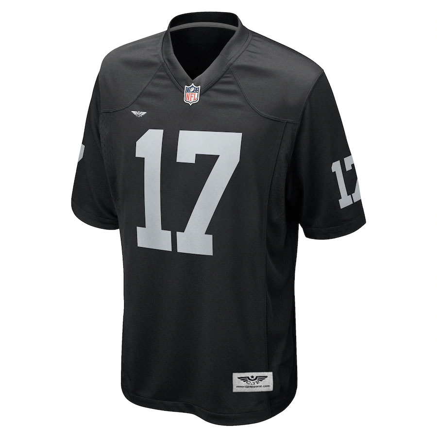 Davante-Adams-Las-Vegas-Raiders-CJP-Apparel-Game-Jersey---Black.Furent-Viwe