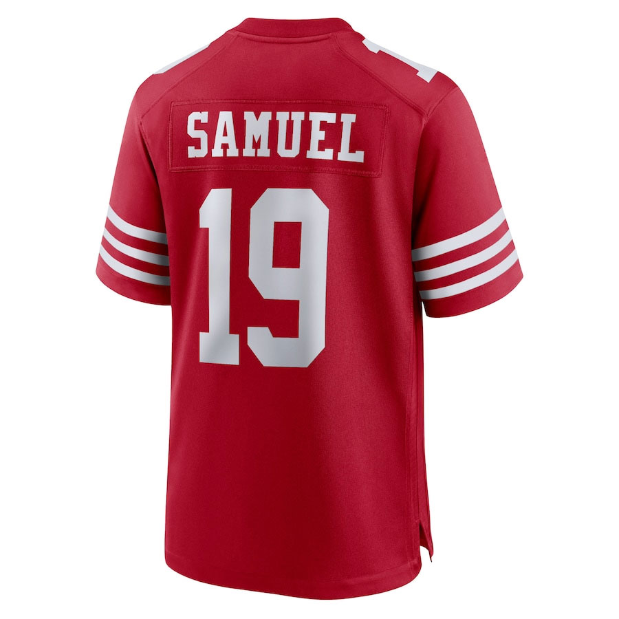 Deebo-Samuel-San-Francisco-49ers-CJP-Apparel-Player-Game-Jersey---Scarlet.Back-Viwe