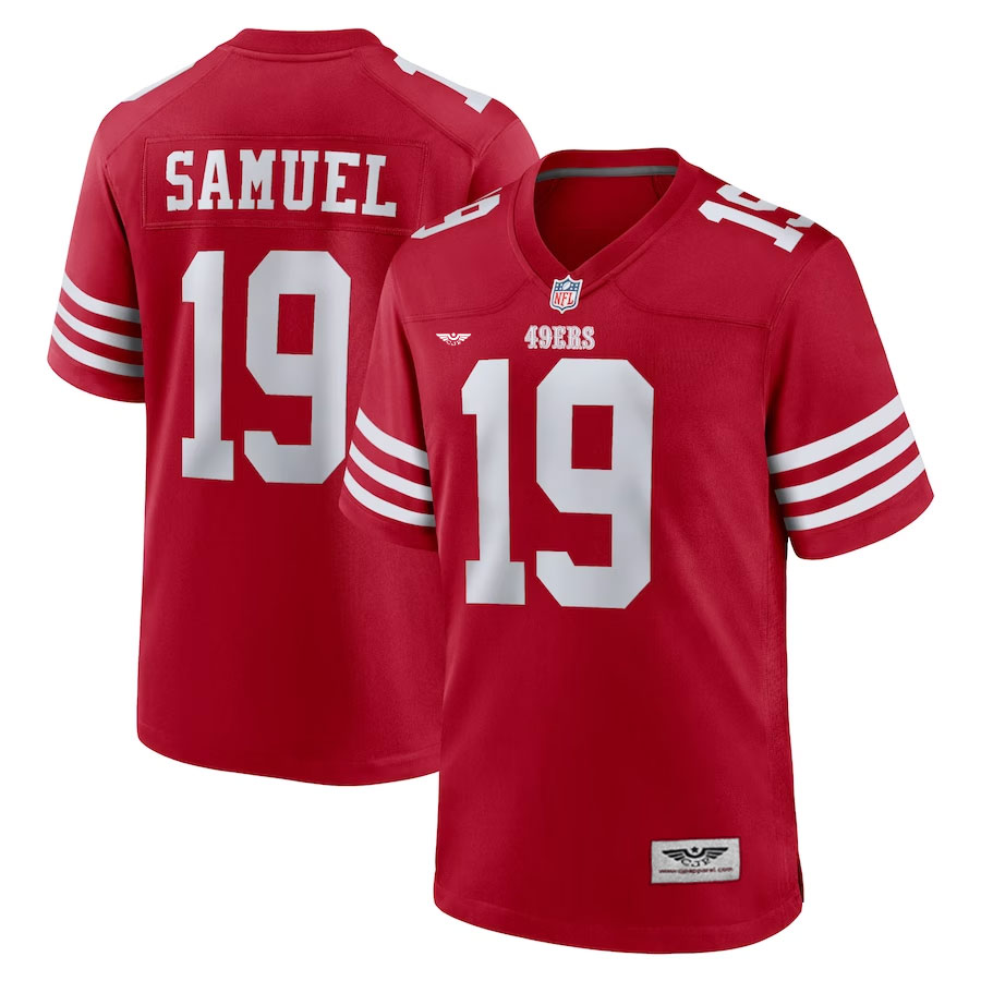 Deebo-Samuel-San-Francisco-49ers-CJP-Apparel-Player-Game-Jersey---Scarlet