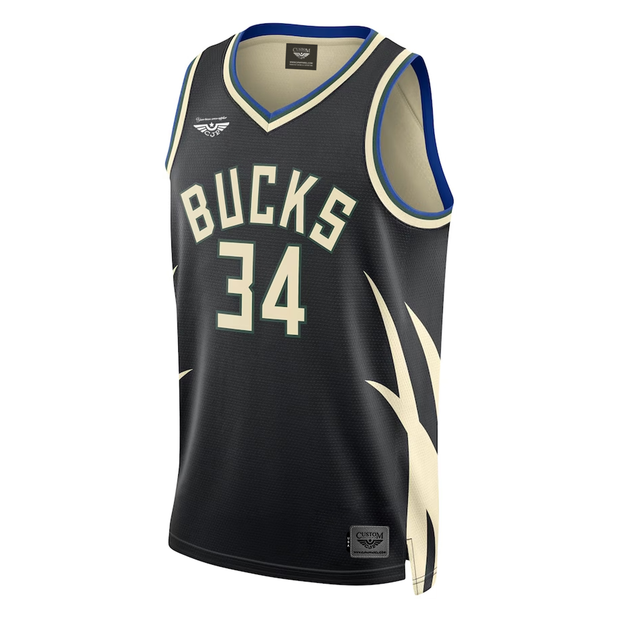Giannis Antetokounmpo Milwaukee Bucks Jordan Brand Unisex Swingman Jersey - Statement Edition - Black front