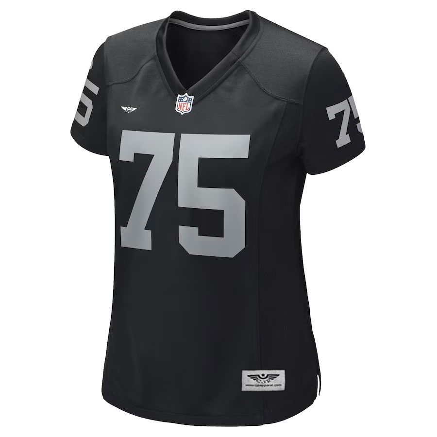 Howie-Long-Las-Vegas-Raiders-CJP-Apparel-Women's-Game-Retired-Player-Jersey---Black.Furent-Viwe