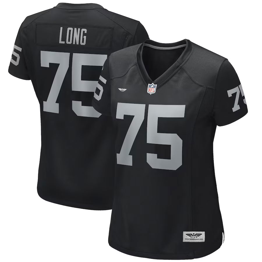 Howie-Long-Las-Vegas-Raiders-CJP-Apparel-Women's-Game-Retired-Player-Jersey---Black
