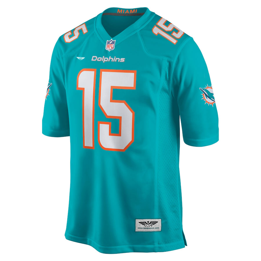 Jaelan-Phillips-Miami-Dolphins-CJP-Apparel-Game-Player-Jersey---Aqua.Furent-Viwe