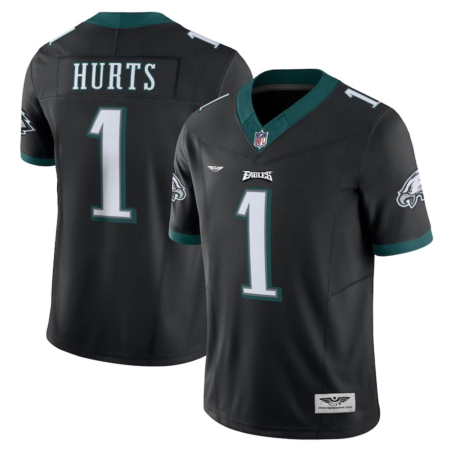 Jalen-Hurts-Philadelphia-Eagles-CJP-Apparel-Vapor-F.U.S.E.-Limited-Jersey---Black