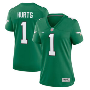 Jalen Hurts Philadelphia Eagles CJP Apparel Women's Game Player Jersey - Kelly Green