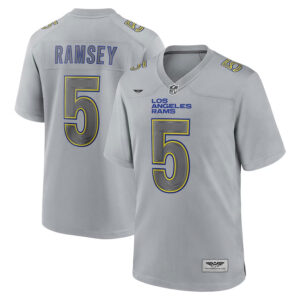 Jalen Ramsey Los Angeles Rams CJP Apparel Atmosphere Fashion Game Jersey - Gray