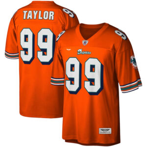 Jason Taylor Miami Dolphins CJP Apparel 2004 Retired Player  Jersey - Orange