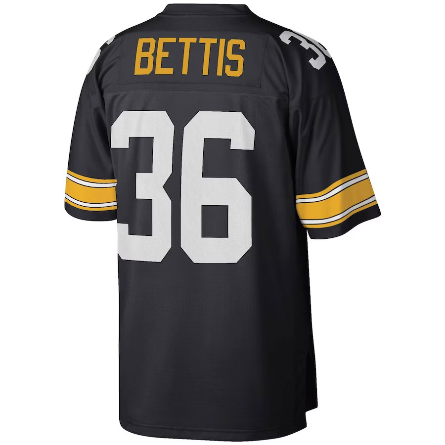 Jerome-Bettis-Pittsburgh-Steelers-Mitchell-&-Ness-Legacy-New-Jersey---Black.Bck-Viwe