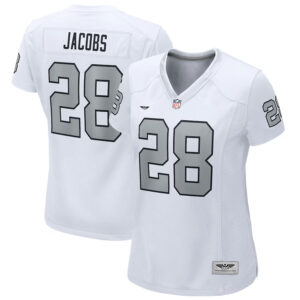 Josh Jacobs Las Vegas Raiders CJP Apparel Women's Alternate Game Player Jersey - White