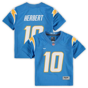 Justin Herbert Los Angeles Chargers CJP Apparel Preschool Game Jersey - Powder Blue