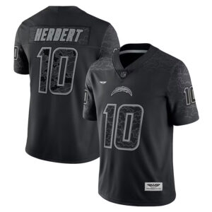 Justin Herbert Los Angeles Chargers CJP Apparel RFLCTV Limited Jersey - Black
