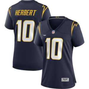 Justin Herbert Los Angeles Chargers CJP Apparel Women's Alternate Game Jersey - Navy