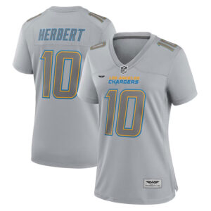 Justin Herbert Los Angeles Chargers CJP Apparel Women's Atmosphere Fashion Game Jersey - Gray