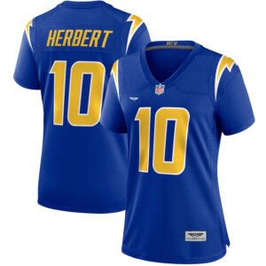 Justin Herbert Los Angeles Chargers CJP Apparel Women's Game Jersey - Royal