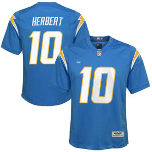 Justin Herbert Los Angeles Chargers CJP Apparel Game Jersey - Powder Blue
