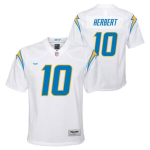 Justin Herbert Los Angeles Chargers CJP Apparel Game Jersey - White