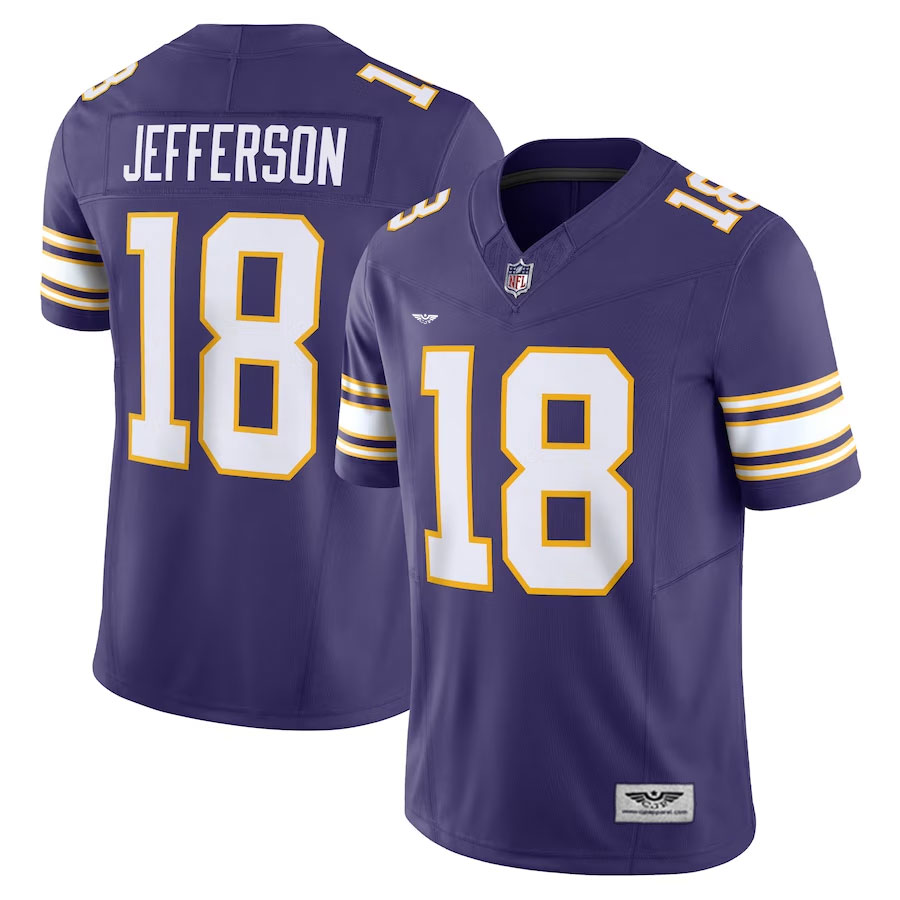 Justin-Jefferson-Minnesota-Vikings-CJP-Apparel-Vapor-F.U.S.E.-Limited-Jersey---Purple