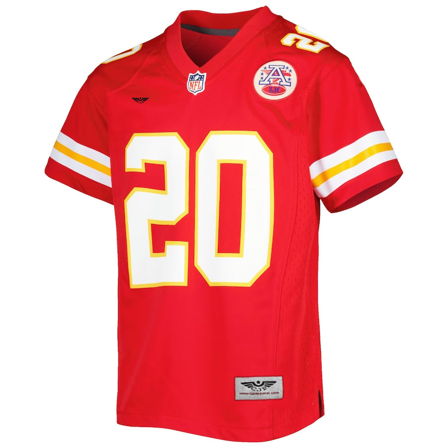 Justin-Reid-Kansas-City-Chiefs-CJP-Apparel-Youth-Game-Jersey---Red.Furent-Viwe