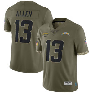 Keenan Allen Los Angeles Chargers CJP Apparel 2022 Salute To Service Limited Jersey - Olive