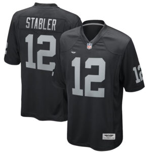 Ken Stabler Las Vegas Raiders CJP Apparel Game Retired Player Jersey - Black