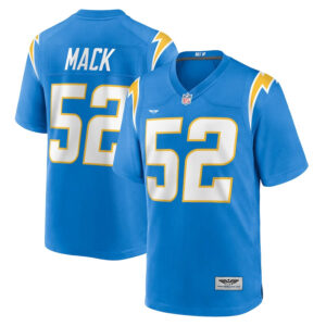 Khalil Mack Los Angeles Chargers CJP Apparel Game Jersey - Powder Blue