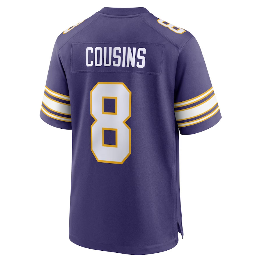 Kirk-Cousins-Minnesota-Vikings-CJP-Apparel-Classic-Player-Game-Jersey---Purple.Back-Viwe
