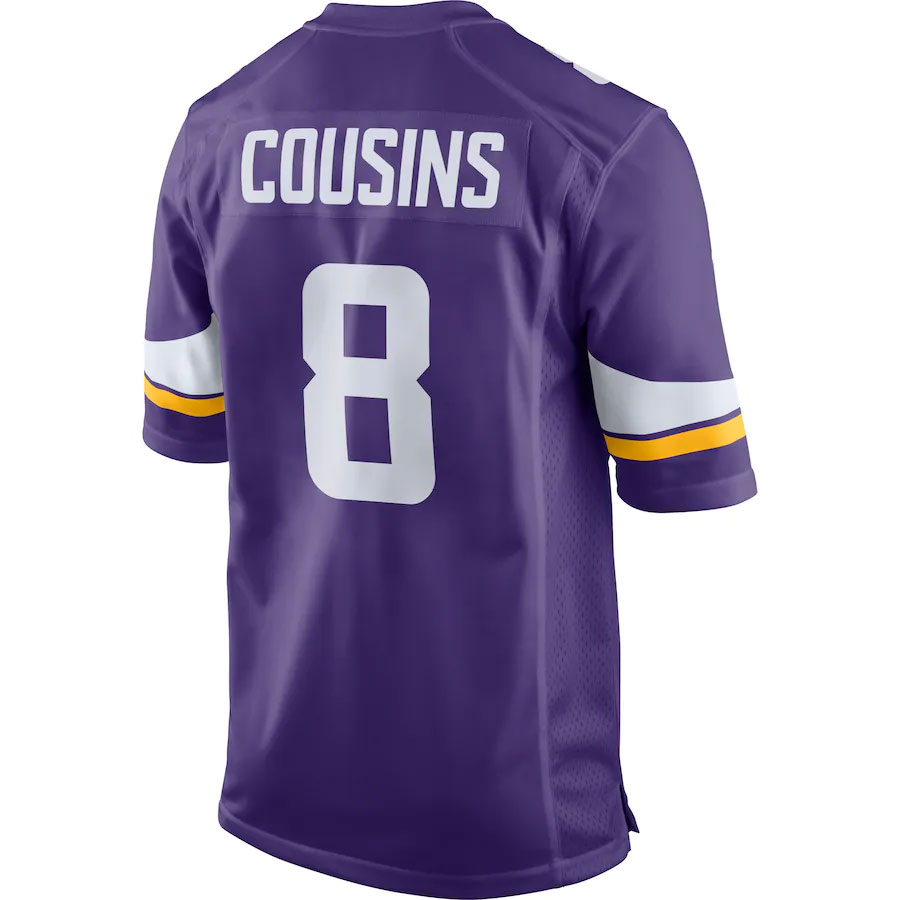 Kirk-Cousins-Minnesota-Vikings-CJP-Apparel-Game-Jersey---Purple.Back-Viwe