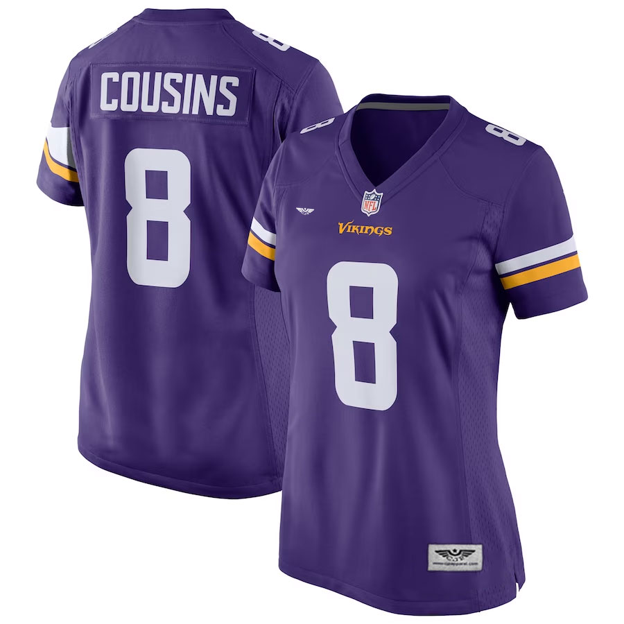 Kirk-Cousins-Minnesota-Vikings-CJP-Apparel-Women's-Player-Jersey---Purple