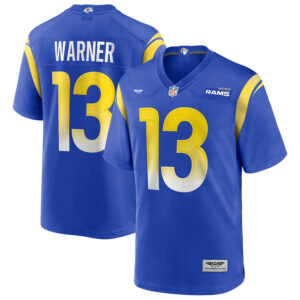 Kurt Warner Los Angeles Rams CJP Apparel Game Retired Player Jersey - Royal