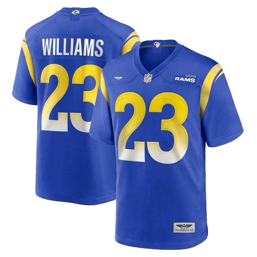 Kyren-Williams-Los-Angeles-Rams-CJP-Apparel-Game-Player-Jersey---Royal