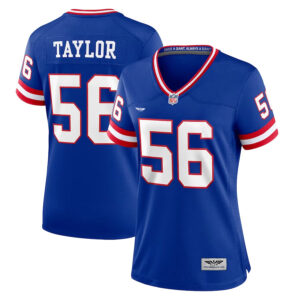 Lawrence Taylor New York Giants  CJP Apparel Women's Classic Retired Player Game Jersey - Royal