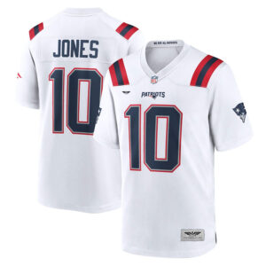 Mac Jones New England Patriots CJP Apparel Player Game Jersey - White