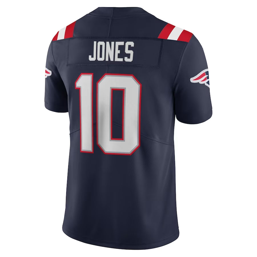 Mac-Jones-New-England-Patriots-CJP-Apparel-Vapor-Limited-Jersey---Navy.Back-Viwe