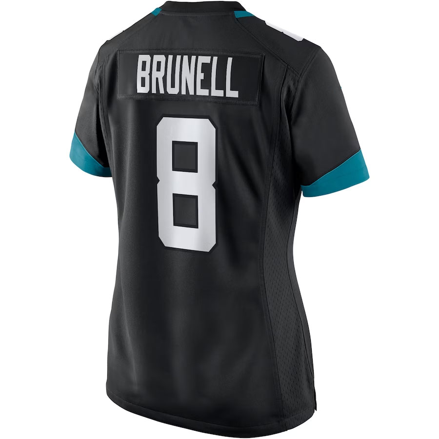 Mark-Brunell-Jacksonville-Jaguars-CJP-Apparel-Women's-Game-Retired-Player-Jersey---Black.Back-Viwe